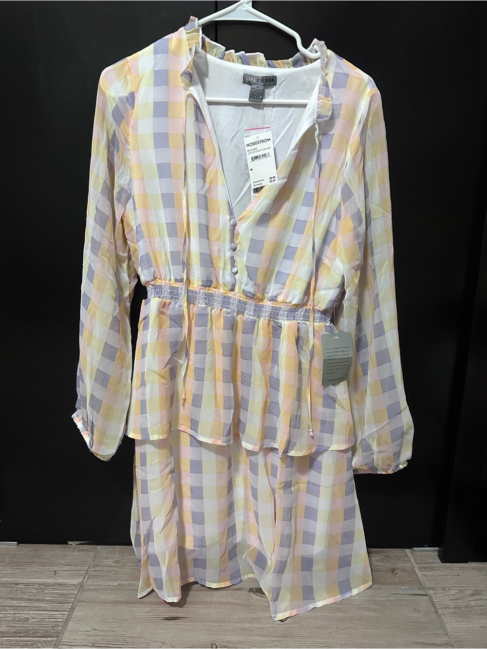 Love + Legend Pastel Gingham Button-Front Dress